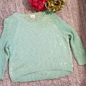 Kids sweater, mint green, size 20